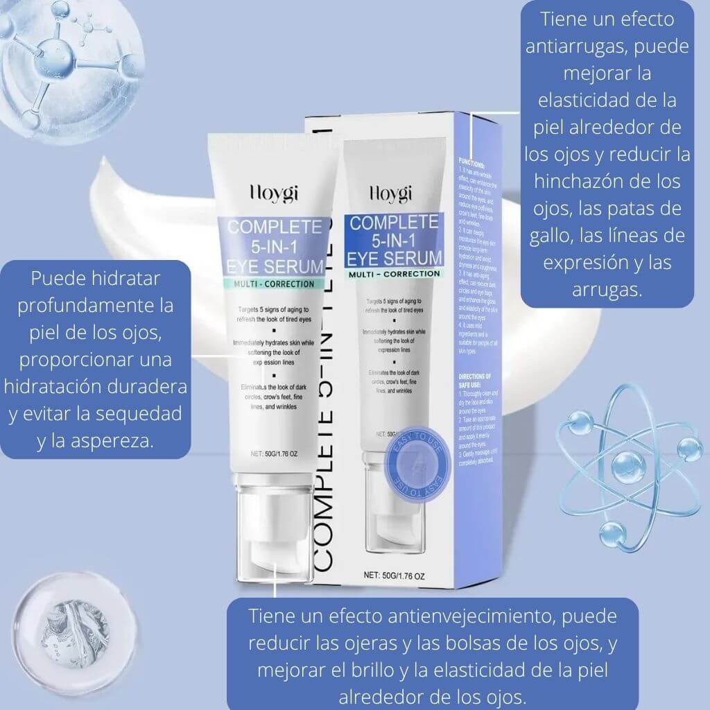 Sérum de Ojos 5 en 1 Multicorrección – Rejuvenece y Revitaliza tu Mirada